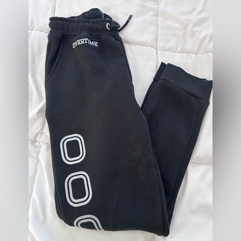 Youth Overtime  Black Logo Jogger Sweatpants